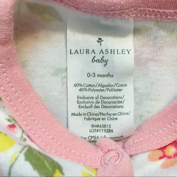 Laura Ashley | Floral Patterned Onesie (0-3 mos) 🌸 - Picture 4 of 4